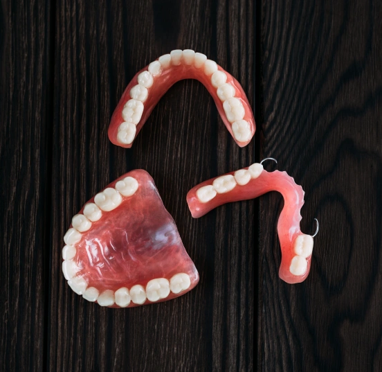 Partial dentures for replacing missing teeth