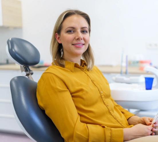 Patient during a dental consultation