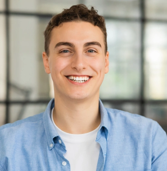 Smiling man with healthy teeth and gums