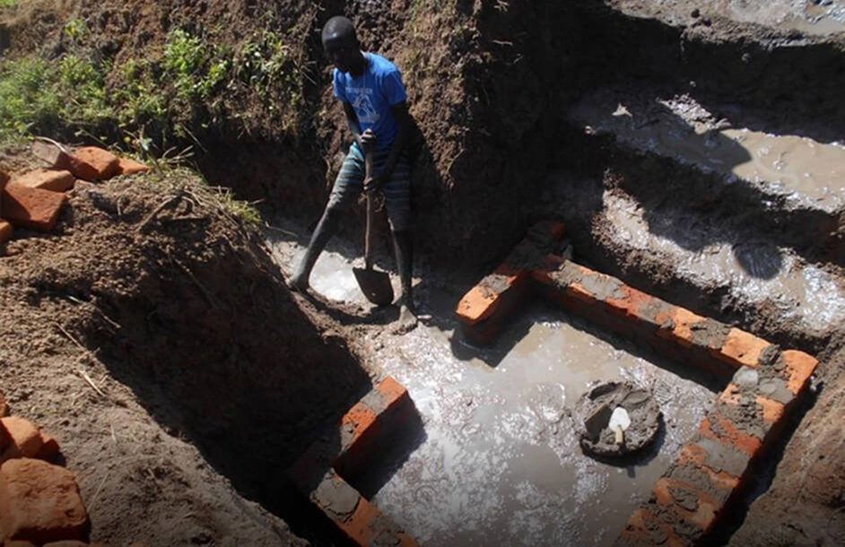 Construction of a community water well to improve access to clean water